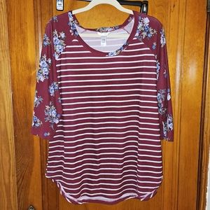 Burgundy Top 1X
